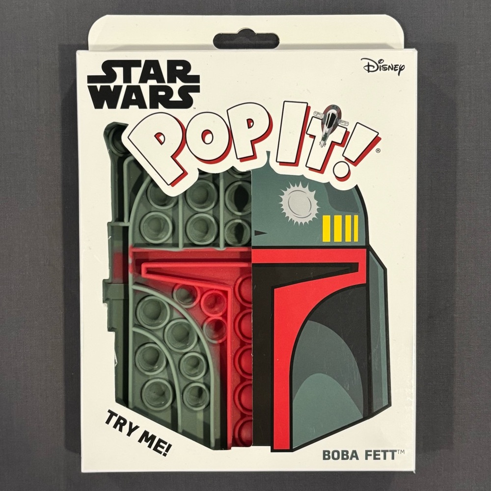 NEW Star Wars POP IT Boba Fett Mandalorian RARE 2022 Sensory Fidget Toy Disney